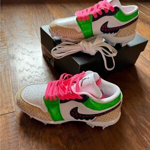 Boy’s custom baseball drip cleats